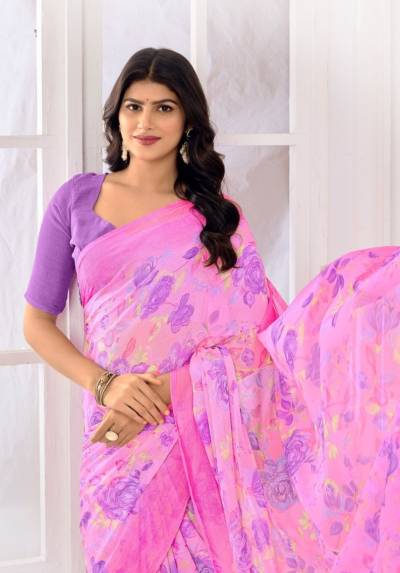 RUCHI STAR CHIFFON VOL-185 39701A TO 39703D DESIGNER CHIFFON SAREE WHOLESALER IN INDIA